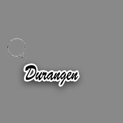 SY Gifts SYG Durangen Name Keychain White And Black Key Chain