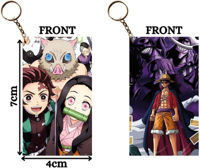 Hariyaali Enterprises LLP TANJIRO NEZUKO INOSUKE X LUFFY AGAINST BIG PIRATES Unique Style 2 pcs Combo Key Chain