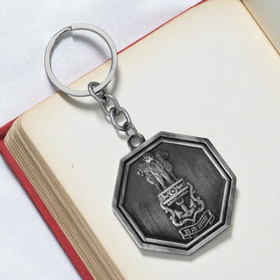 M Men Style Indian Emblem Keychain – Octagonal National Symbol Key Ring SKey2025483 Key Chain