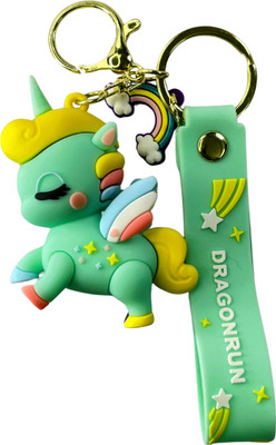 Kraft Crate Unicorn Keychain - Cute 3D Rubber KeyChain | Ideal for Bags, Pouches & Gifting | Key Chain