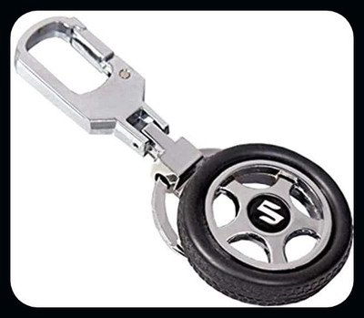 gtrp Keychain-Tyre Rotary Wheel Locking Metal for Maruti Suzuki Key Chain