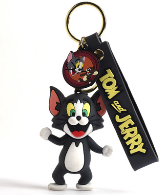 Daiyamondo World Famous Cartoon Tom And Jerry 3Dkeychain With Long Ribbon And Hook Key Chain