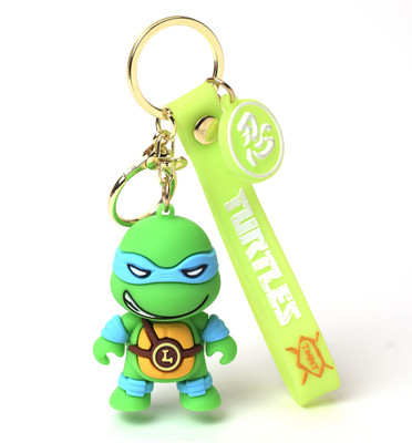 WHITE POPCORN Amazing Cartoon Teenage Ninja Turtle Blue Leonardo 3Dkeychain Key Chain
