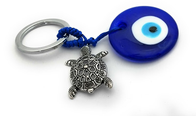 High Choice Evil Eye Turtle or Tortoise Good Luck Metal and Abs Key Chain