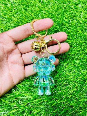 GKM Panda Shiny transparent premium quality 3D keychain with hook Key Chain