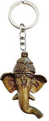Vachi Hindu Religious Thick Plastic Keychain Lord Face Ganesh Ganapati Key Ring / Key Chain