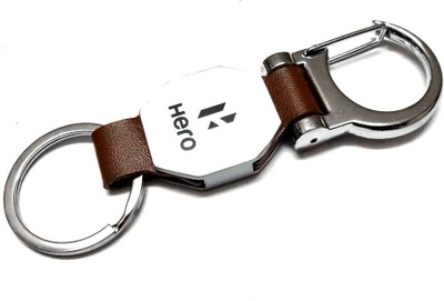 FLAMBE New_Premium Leather Metal Hook Locking Keychain Design For Bike Car Men/\ Key Chain