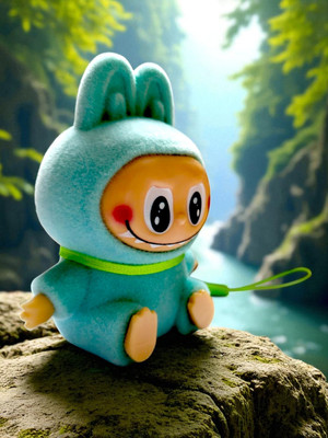 SSAppliances Small Labubu Light-Up Keychain Toy | 10 cm Mini Cartoon Doll Keychain | Key Chain