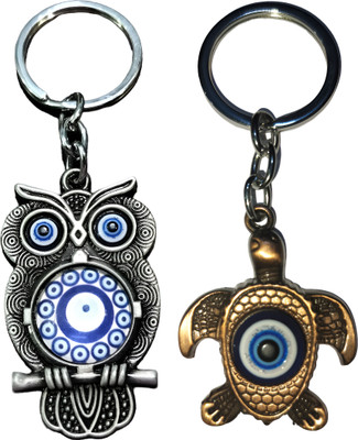 MAG BEE Evil Eye Proection (Design-5 & Design-20) Combo Pack of 2 for Car Bike-kC490 Key Chain