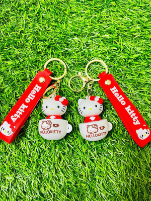 GKM Beautiful Kitty in Cup premium quality combo set keychain Key Chain