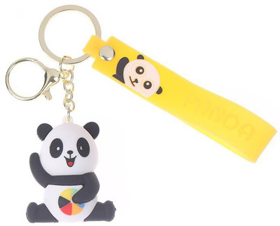 gtrp Cartoon Panda Keychain Sports Weightlifting Skating Panda Keyring C Key Chain