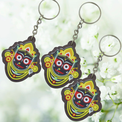 Jagannath World key-ring-jaga-wood-set-3-0S Key Chain