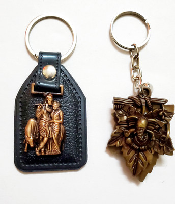 ShopTalk Flip Ganesh and lather Radha Krishan Key Chain