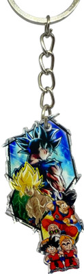 Weeb Corner Dragon Ball Goku All Forms Acrylic Keychain | UV Printed | Double-Sided Acrylic Key Chain