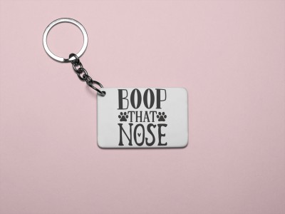 Rushaan Boop that nose black text -Printed Acrylic Keychain (Pack Of 2) Key Chain