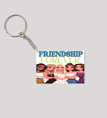 Special Trend Hub Forever is Better with Real Friends Printed Keychain Pack of 2 Key Chain