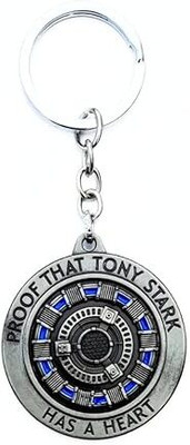 Mistazzo Ironman Tony Stark Heart Arc Reactor Metal Keyring For Boys Girls Kids Marvel Key Chain