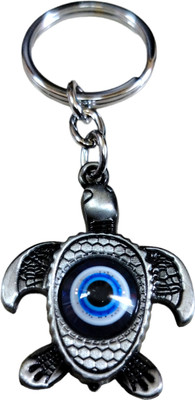 Deethyas Fashion Lucky Astrology Astro evil Eye Turtle Tortoise Shape Beautiful Metal Keychain Key Chain