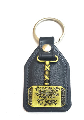 ShopTalk Avengers Thor Hammer with Leather Back Key Chain