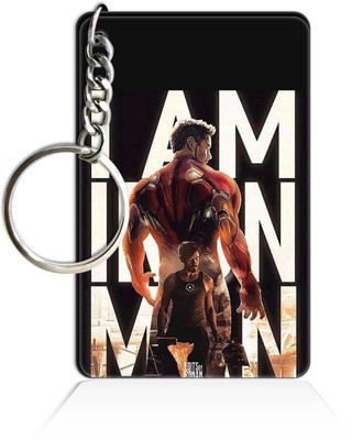 Party Gift Printed Wooden Rectangle Hero key ring Keychain PGRQ255KY (211) Key Chain