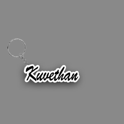 SY Gifts SYG Kuvethan Name Keychain White And Black Key Chain