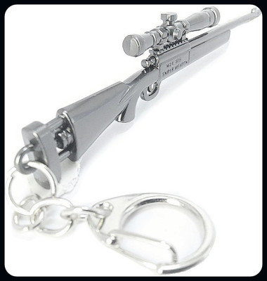 gtrp PUBG M24 SES Real 3D Metal Body Sniper Weapon 120mm Length-A Key Chain