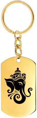 M Men Style Lord Ganesha Stainless Steel Key Ring – Keychain for Car:: Bike & SKey2025545 Key Chain