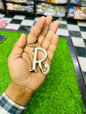 gtrp R Letter/Alphabet big size Premium Metallic -New1075 Key Chain