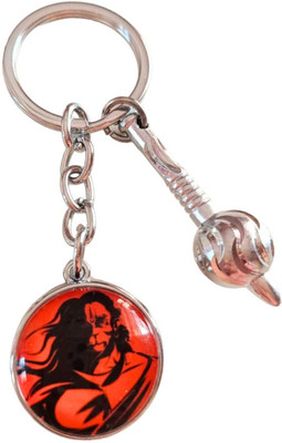 PEARLISH Crystal Hanuman Ji with Gada Keychain Key Chain