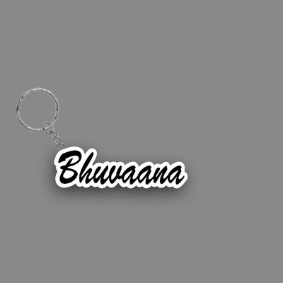 SY Gifts SYG Bhuvaana Name Keychain White And Black Key Chain