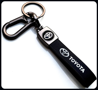 gtrp LEATHER AND STEEL KEYCHAINS & KEYRINGS FOR TOYOTA-A Key Chain