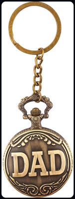 BBG BBG_Antique Vintage Dad Theme Pocket Watch Key Chain with Key Ring-A Key Chain
