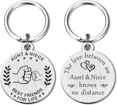 M Men Style Keychain for Uncle Aunt and Nephew Niece Best Friend (Aunt & Niece)SKey202495 Key Chain