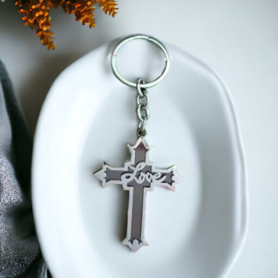Sullery crucific jesus crystal healing cross Sullerykey202158 Key Chain