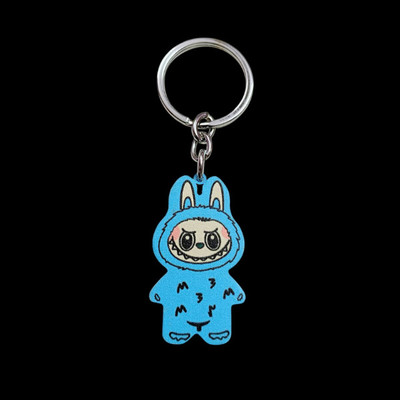PEARLISH Premium Quality Labubu Solid Metal Keychain (Blue) Key Chain