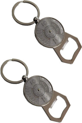 gtrp keychain-50 Years Calendar with Bottle Opener Metallic Toy Keychain Key Chain