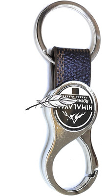 Jdp Novelty Round Shape Leather Metal Keychain for Himalayan royal enfield. Key Chain