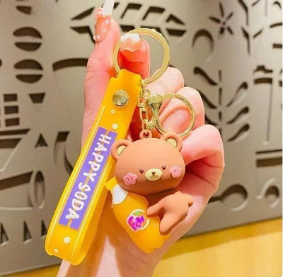 SARJUDAS ENTERPRISE Rubber Key Chain,Silicone Key Ring Key Chain for Girls,Cute Cartoon Theme Key Chain