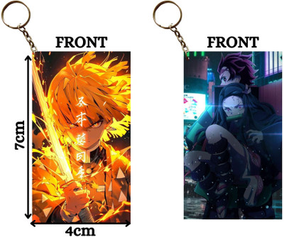 Hariyaali Enterprises LLP Demon Slayer ZENITSU SAVES NEZUKO AT ALL COST Unique Style 2 pcs Combo Key Chain