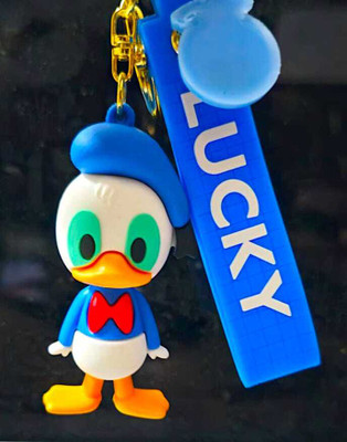 OFM Premium Quality Rubber Made Duck/Cartoon Disney Multicolour Key Chain