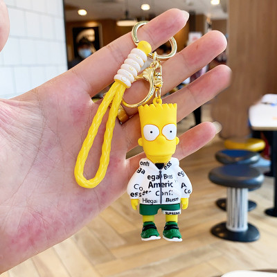 GINOYABROTHERS Cute Cartoon Keychain Silicone Unbrekable 3D Character Keyring for Kids Key Chain