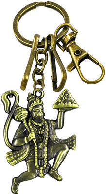 AFH Lord Flying Hanuman Lobster Charm Bronze Keychain for Men and Women Key Chain