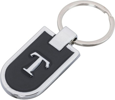 SHRI JI Stainless Steel Alphabet Letter T Keychain For Car & Bike AntiRust Keychain Key Chain
