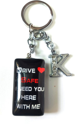 Meeko.com Glass Drive Safe With K Letter Bike Key Chain 03 Key Chain