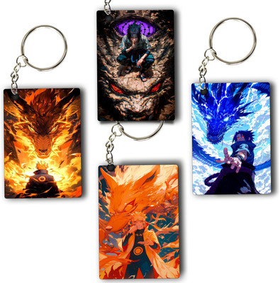 ASvik Creation Premium N-01 Printed Keychain (Pack of 4) For Bike, Scooty, Car, Acrylic Key Chain