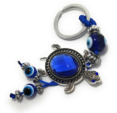High Choice Evil Eye Turtle or Tortoise Good Luck Crystal Metal Hook Key Chain