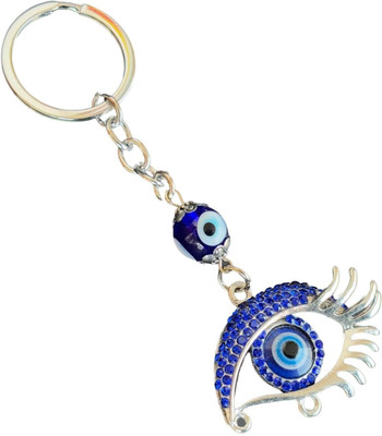 salvusappsolutions Turkish Evil Eye Keychain with Blue Bead Key Chain