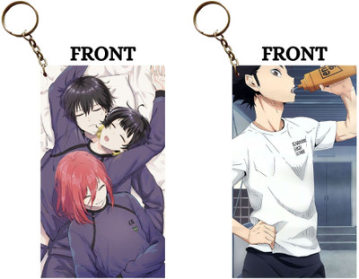 Hariyaali Enterprises LLP CHIGIRI ISAGI AND BACHIRA X NISHINOYA DRINKING Unique Style 2 pcs Combo Key Chain