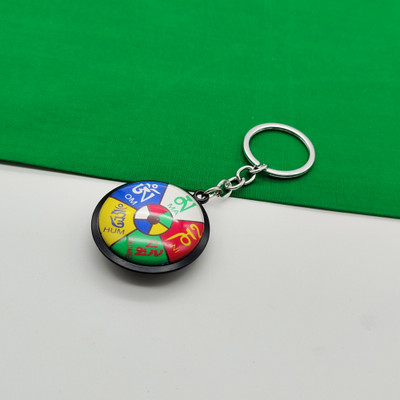 DOKCHAN Tibetan Flag Black Keychain | Key ring | comes with steel ring and glass body Key Chain