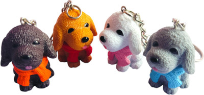Harshi Collections Cute Dog [Pack of 4] Key Chain